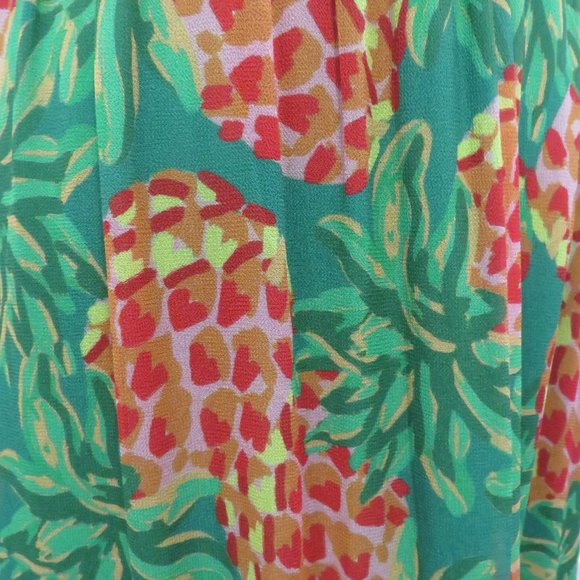 FarmRio Green Pineapple Print Maxi Dress Size S NWT - Picture 9 of 15